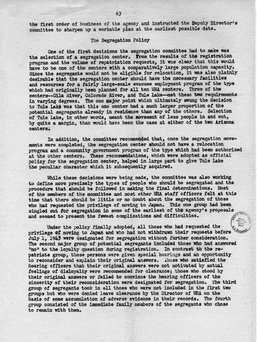 Report, WRA [War Relocation Authority], A story of Human Conservation, not dated, c. late 1946. The final report of WRA director Dillon S. Myer. Papers of Harry S. Truman: Official File.