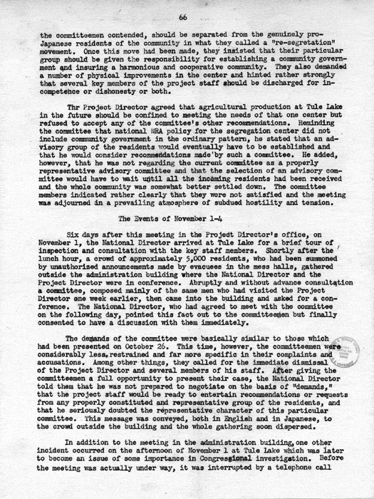 Report, WRA [War Relocation Authority], A story of Human Conservation, not dated, c. late 1946. The final report of WRA director Dillon S. Myer. Papers of Harry S. Truman: Official File.