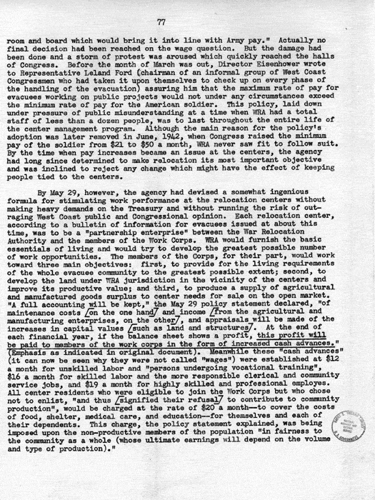 Report, WRA [War Relocation Authority], A story of Human Conservation, not dated, c. late 1946. The final report of WRA director Dillon S. Myer. Papers of Harry S. Truman: Official File.