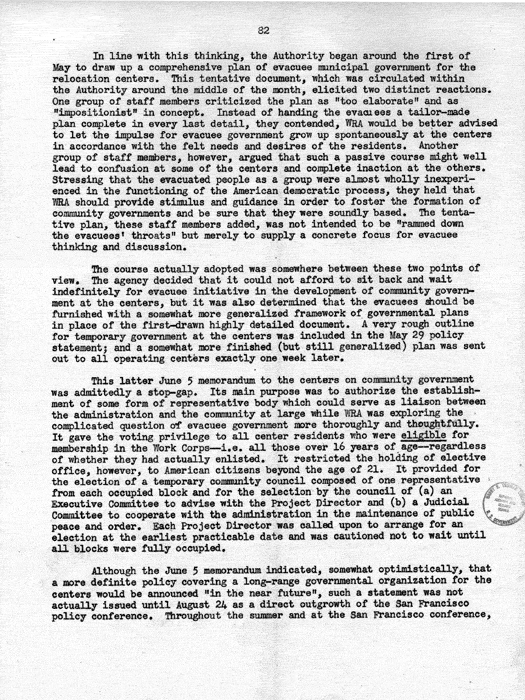 Report, WRA [War Relocation Authority], A story of Human Conservation, not dated, c. late 1946. The final report of WRA director Dillon S. Myer. Papers of Harry S. Truman: Official File.