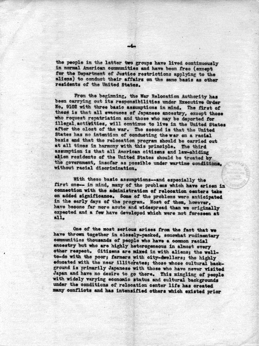 Letter, Dillon S. Myer to the Secretary of War, March 11, 1943; with attachment, Secretary of War to Dillon S. Myer, May 10, 1943. Papers of Dillon S. Myer.