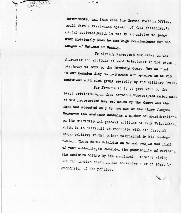 Letter from David Bruce to Matthew Connelly, accompanied by a letter from Carl Burckhardt and Max Huber to Harry S. Truman