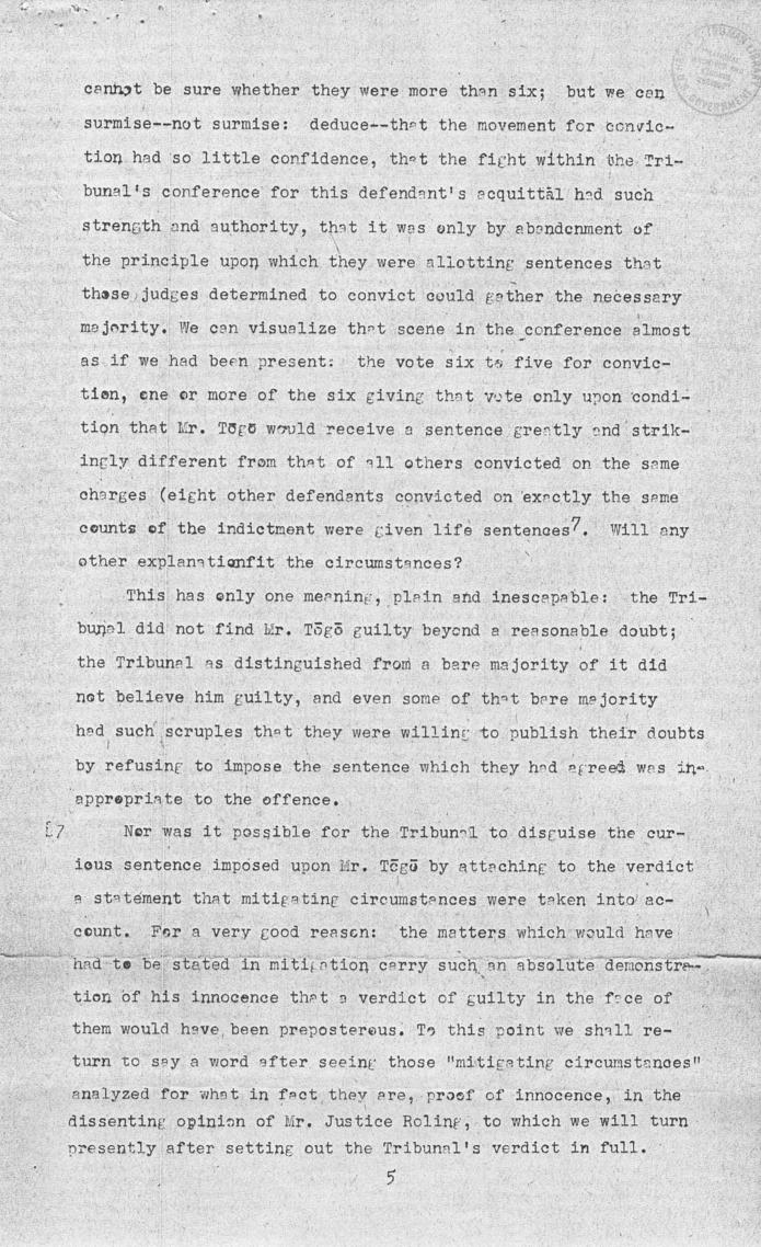 Ben Bruce Blakeney, Petition to the Supreme Commander For the Allied Powers
