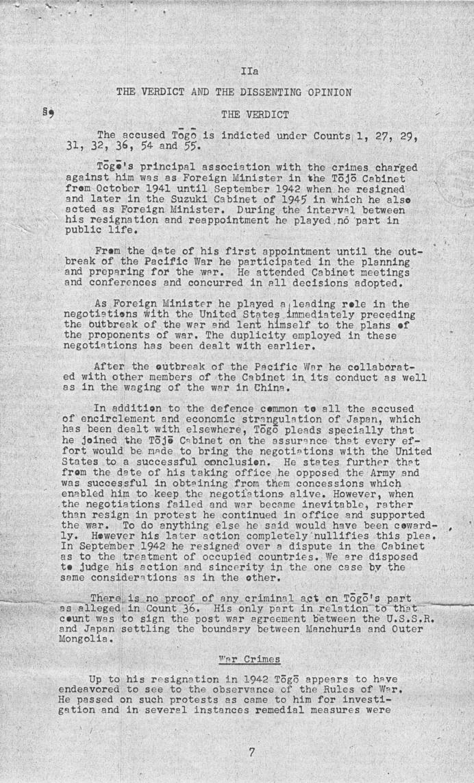 Ben Bruce Blakeney, Petition to the Supreme Commander For the Allied Powers