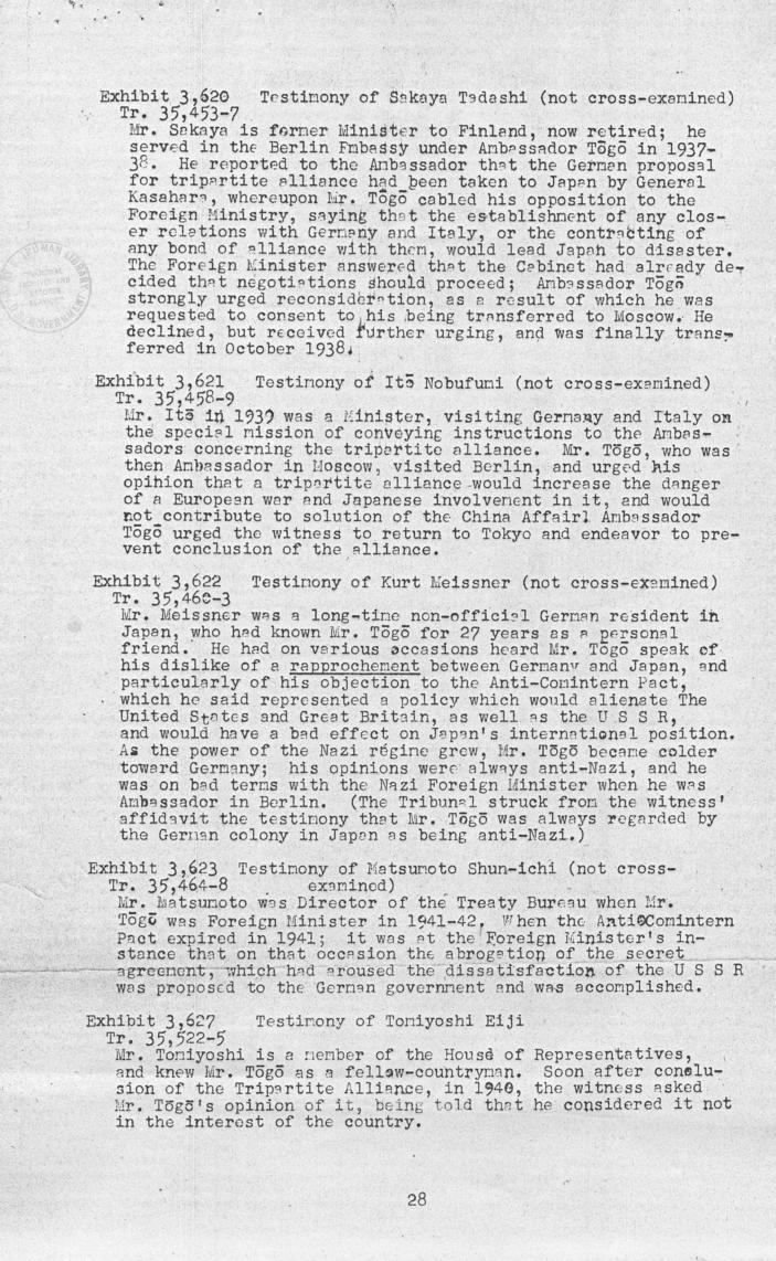 Ben Bruce Blakeney, Petition to the Supreme Commander For the Allied Powers