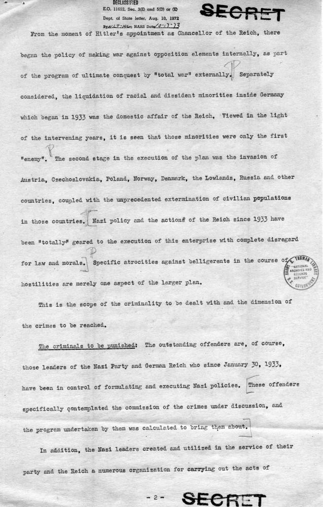 Draft Memorandum for Franklin D. Roosevelt