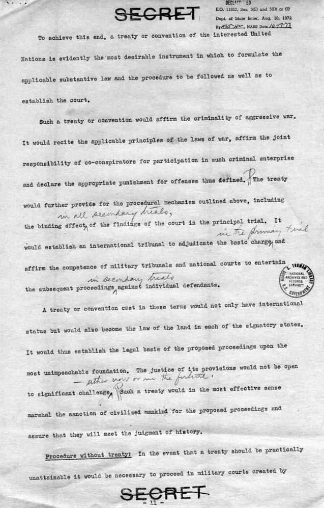 Draft Memorandum for Franklin D. Roosevelt