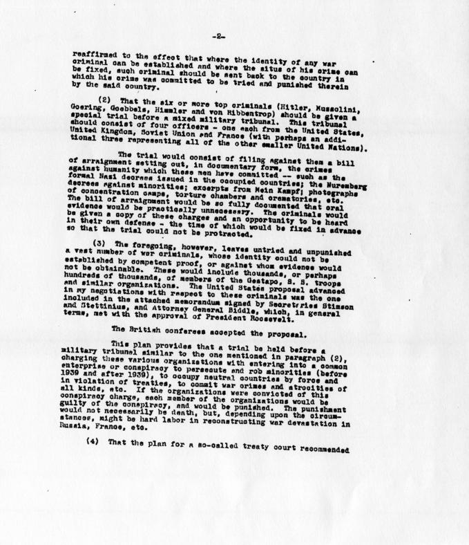 Memorandum from Samuel Rosenman to Harry S. Truman