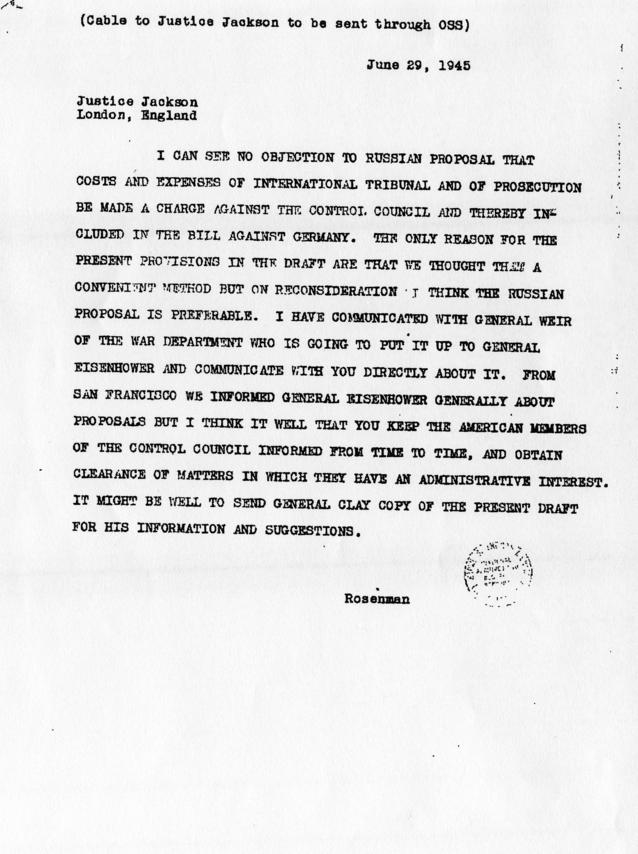 Memorandum from Henry Morgenthau to Samuel Rosenman, accompanied by related memoranda