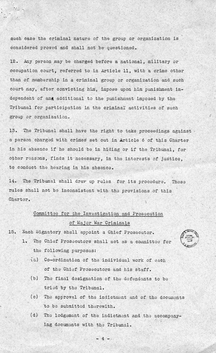 Letter from William Donovan to Samuel Rosenman, accompanied by a letter and memorandum from Robert Jackson to Samuel Rosenman