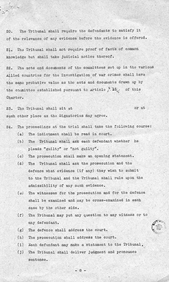 Letter from William Donovan to Samuel Rosenman, accompanied by a letter and memorandum from Robert Jackson to Samuel Rosenman