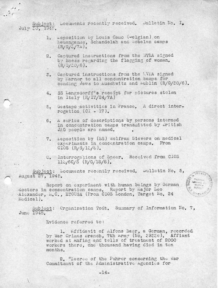 Memorandum from Edgar G. Boedeker and Richard Heller to Sidney Alderman