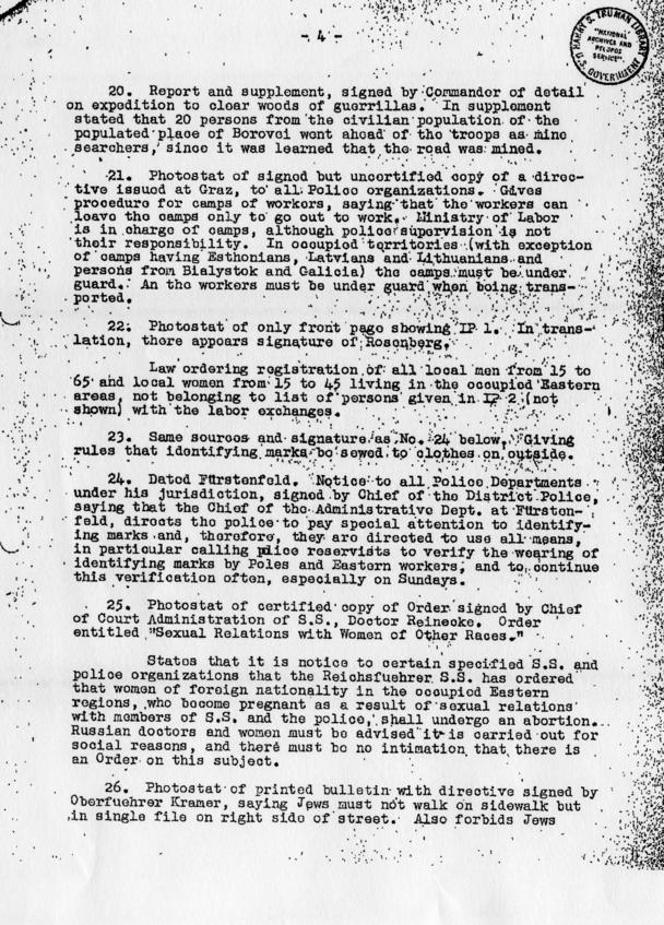 Memorandum from Sidney Alderman to Robert Jackson, accompanied by a report from John Hazard