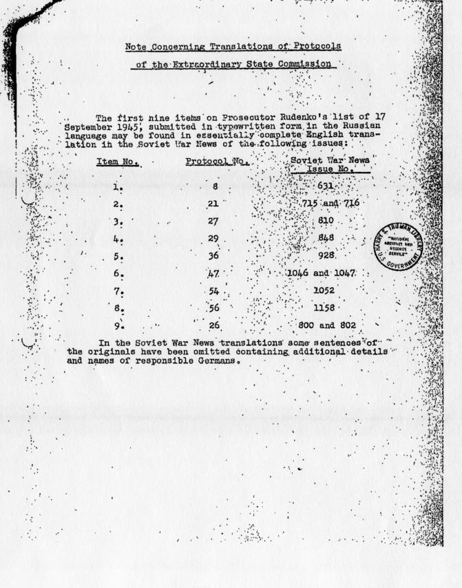 Memorandum from Sidney Alderman to Robert Jackson, accompanied by a report from John Hazard