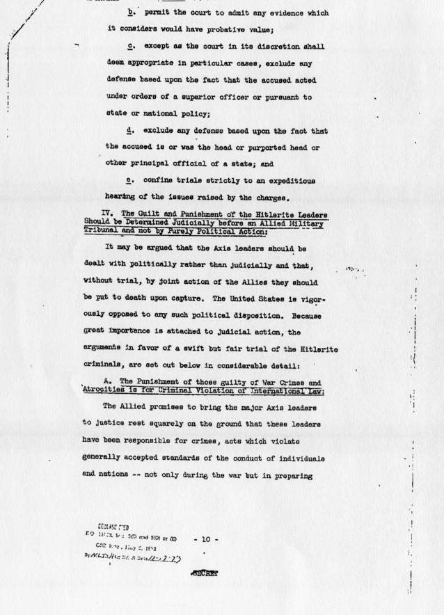 Memorandum from Henry Morgenthau to Samuel Rosenman, accompanied by related memoranda