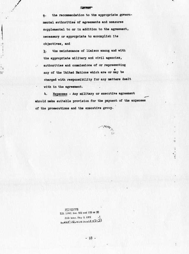 Memorandum of Proposals for the Prosecution and Punishment of Certain War Criminals and Other Offenders