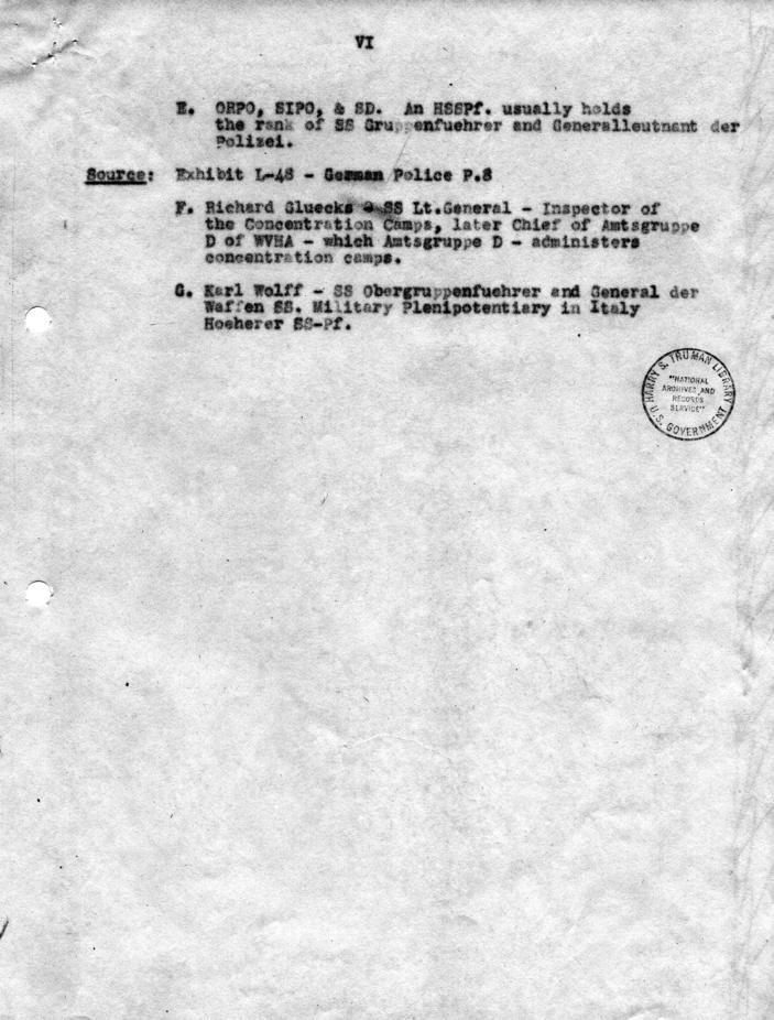 Memorandum, Biographical information on Ernst Kaltenbrunner