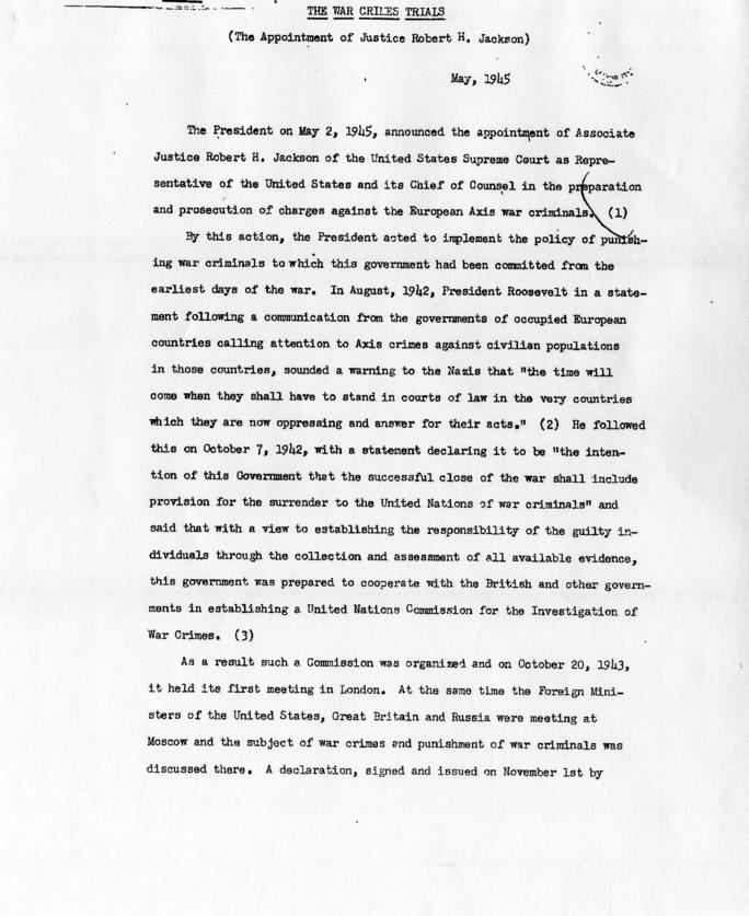 Press Release of Executive Order #9547, accompanied by related materials