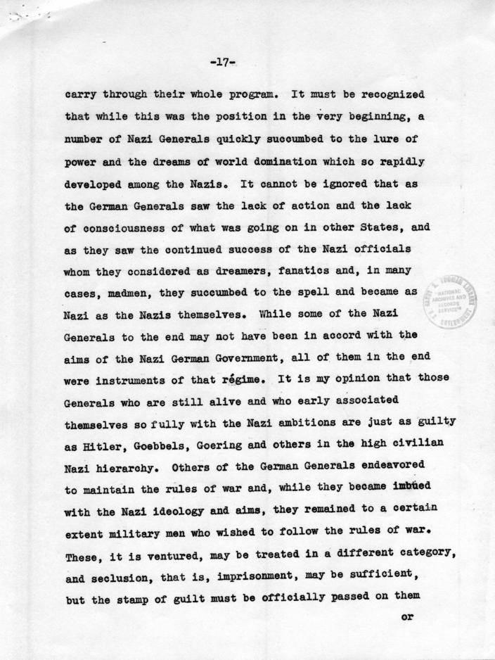 Memorandum from George Messersmith to Harry S. Truman, James Byrnes, and Robert Jackson