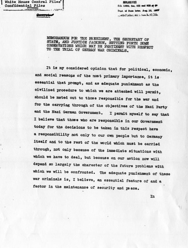 Letters from William Hopkins to Dean Acheson, Frederick Lawton, and Robert Lovett, accompanied by related materials