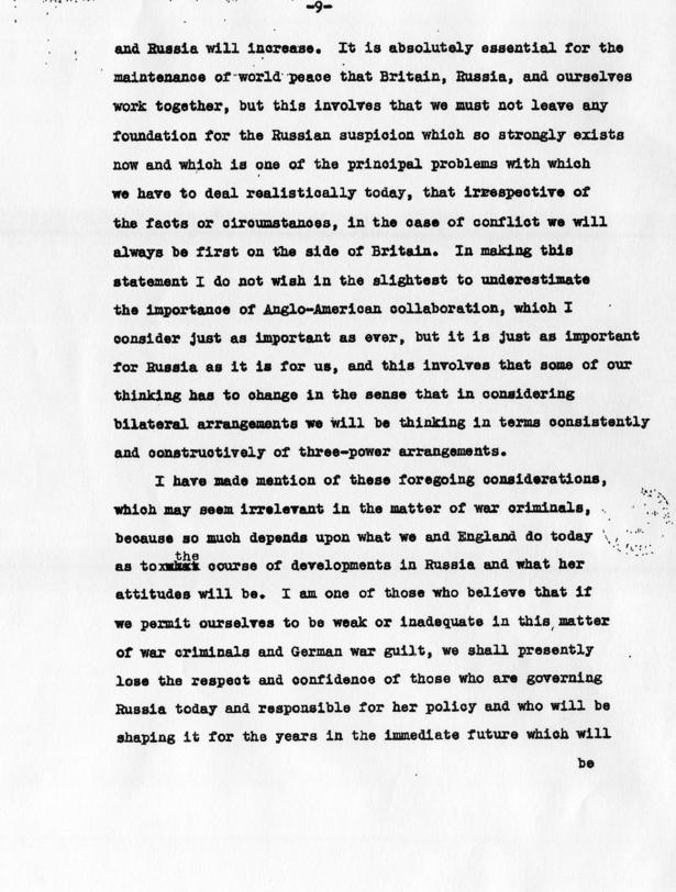 Letters from William Hopkins to Dean Acheson, Frederick Lawton, and Robert Lovett, accompanied by related materials