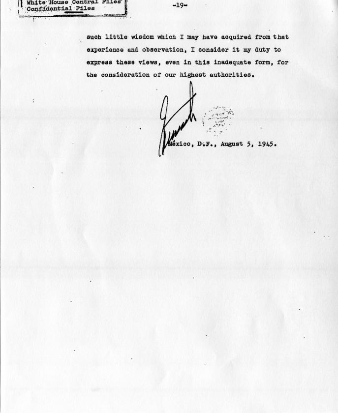 Letters from William Hopkins to Dean Acheson, Frederick Lawton, and Robert Lovett, accompanied by related materials