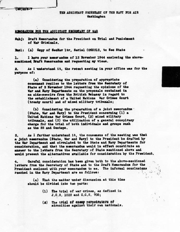 Memorandum from Keith Kane to John McCloy