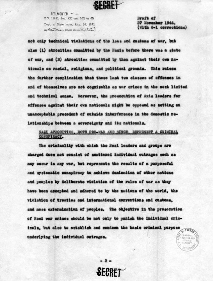 Memorandum from Cordell Hull and Henry Stimson to Franklin D. Roosevelt