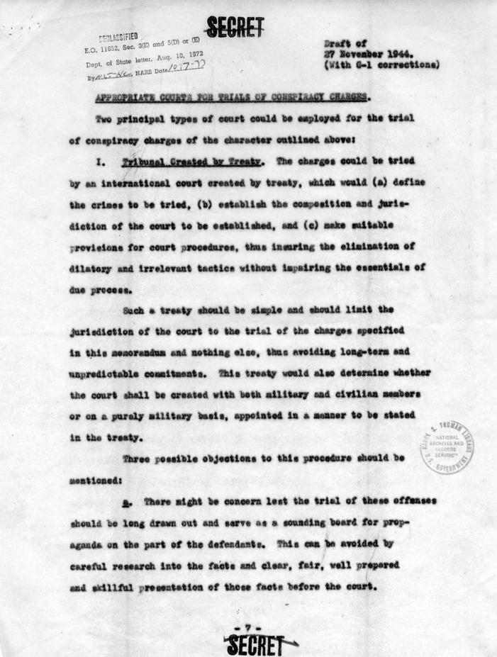 Memorandum from Cordell Hull and Henry Stimson to Franklin D. Roosevelt