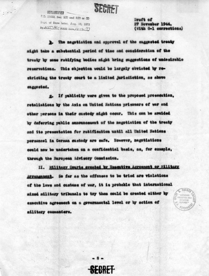 Memorandum from Cordell Hull and Henry Stimson to Franklin D. Roosevelt