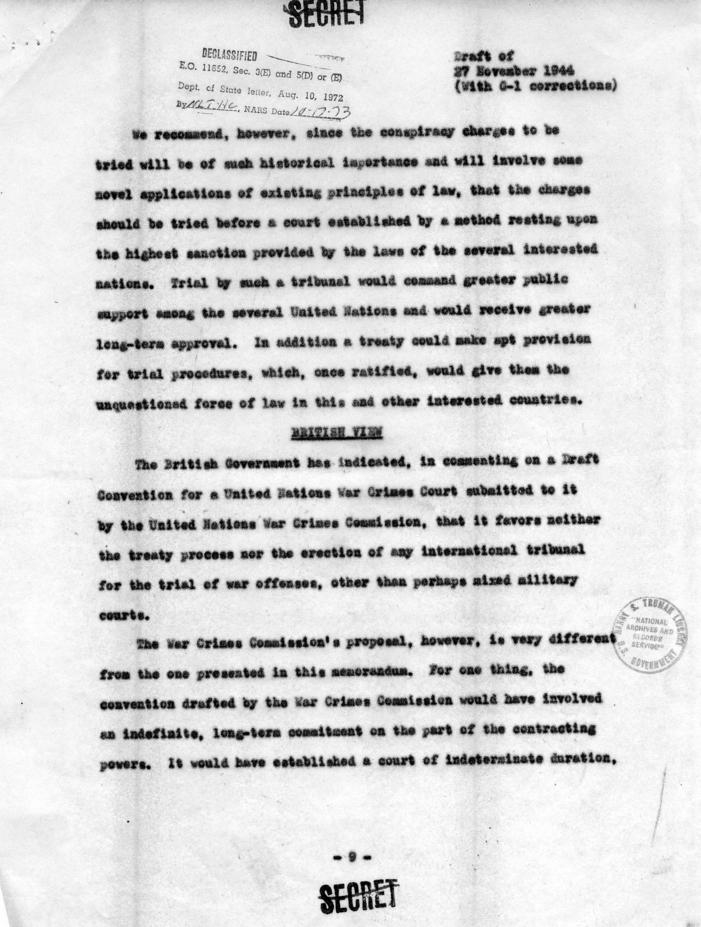 Memorandum from Cordell Hull and Henry Stimson to Franklin D. Roosevelt