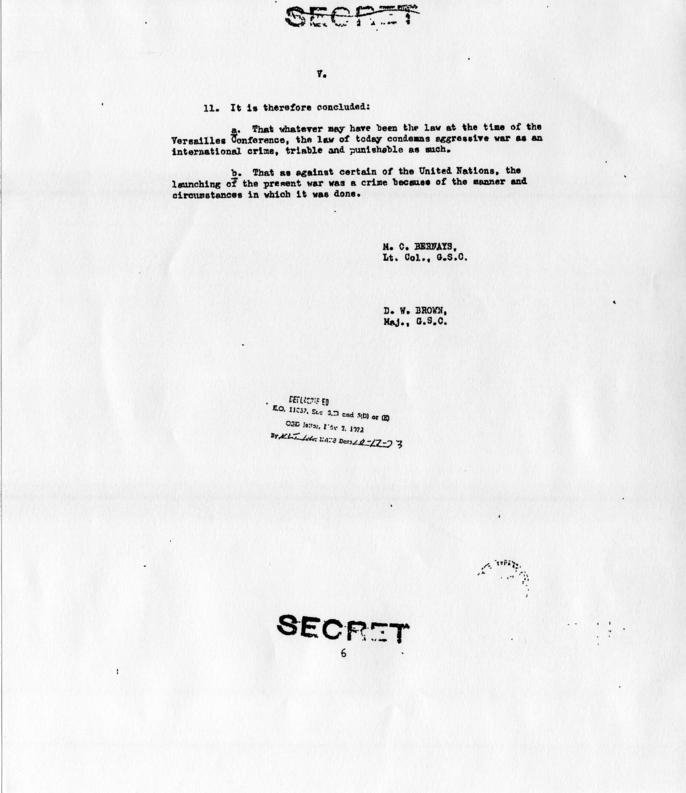 Memorandum from Murray C. Bernays and D.W. Brown