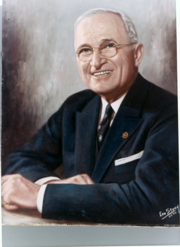 Harry S. Truman in a historical presidential setting