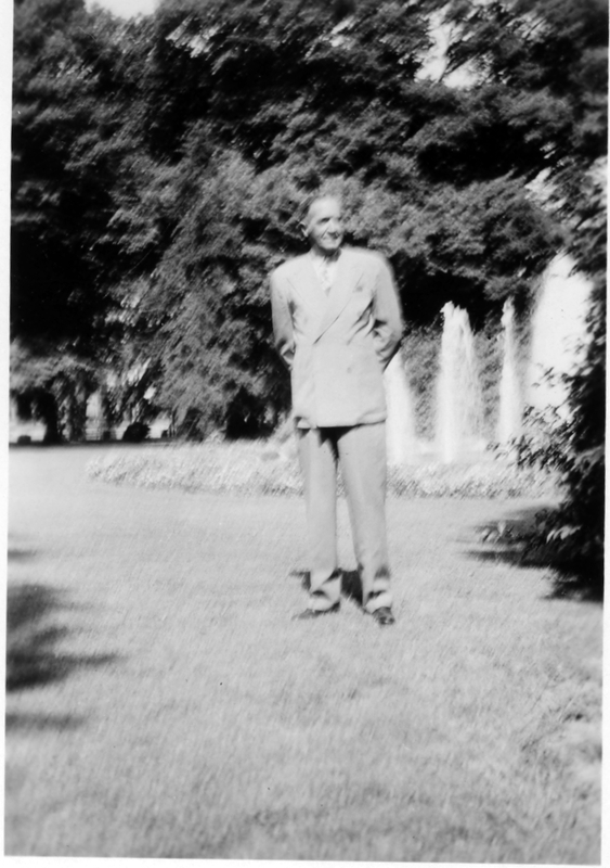 Frank Wallace outdoors at the White House Harry S. Truman