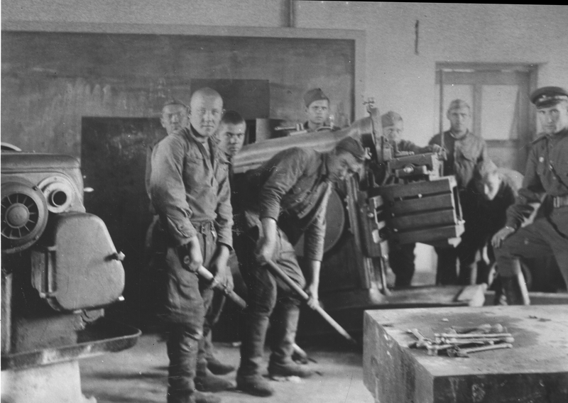 Soviet soldiers dismantling factory in Manchuria | Harry S. Truman