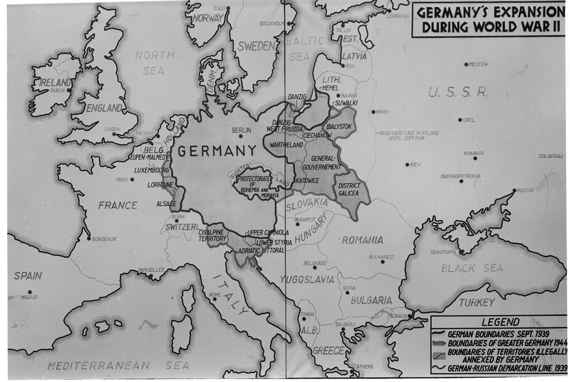 Map of Germany's expansion during World War II | Harry S. Truman