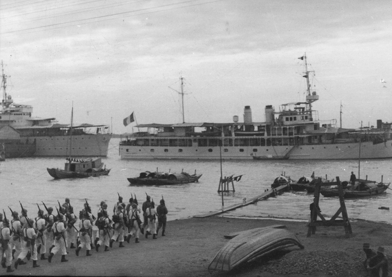 French Landing Force Returning to Ships Harry S. Truman