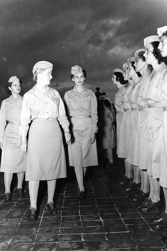 Women's Army Corps (WAC) Colonel Westray Battle Boyce Inspects WAC