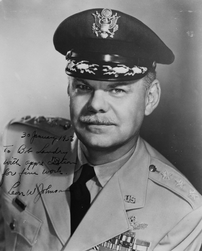 Signed Photo of United States Air Force General Leon Johnson Harry S. Truman