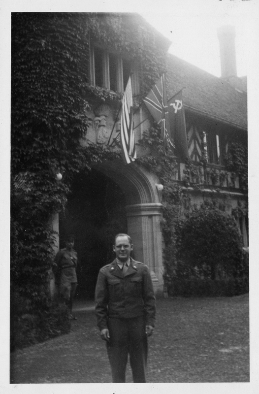 Richard Beckman by the Main Entrance of Cecilienhof Harry S. Truman