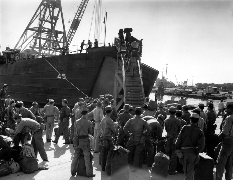 Military boarding ship to Eniwetok Harry S. Truman