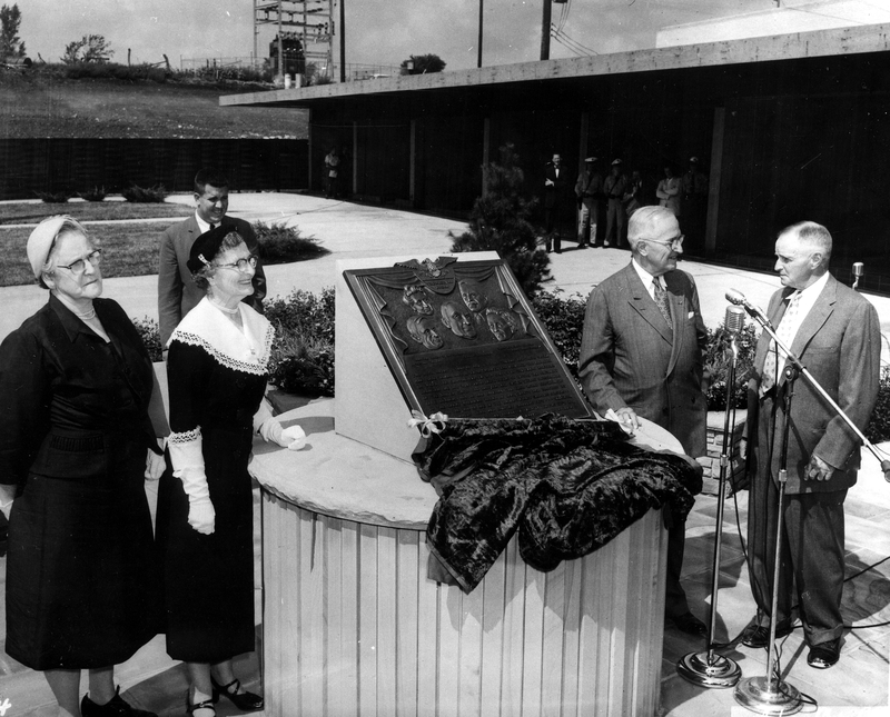 Former President Truman and family at Truman Corners Harry S. Truman