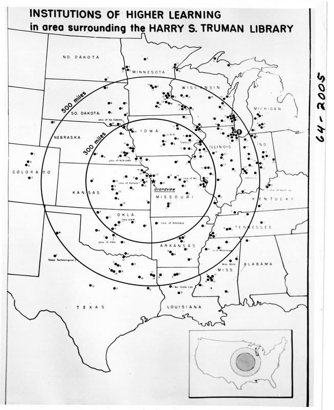 Map of Colleges Near the Harry S. Truman Library Harry S. Truman