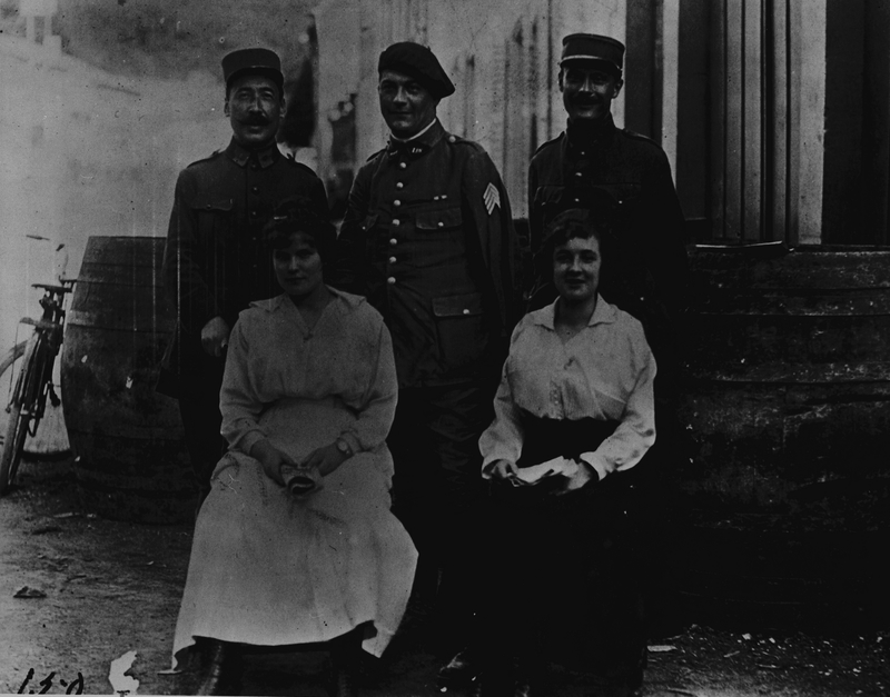 French interpreters and village women during world war i harry s truman