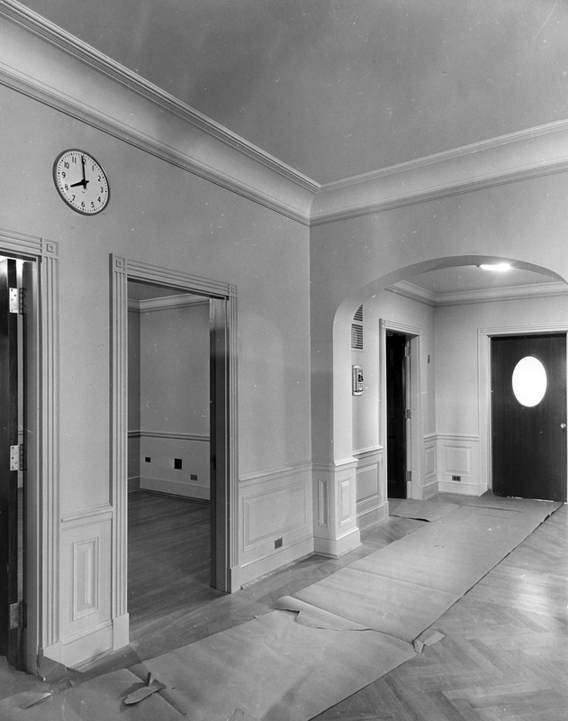 Northwest View At End Of Third Floor Corridor Of White House During northwest-view-at-end-of-third-floor-corridor-of-white-house-during