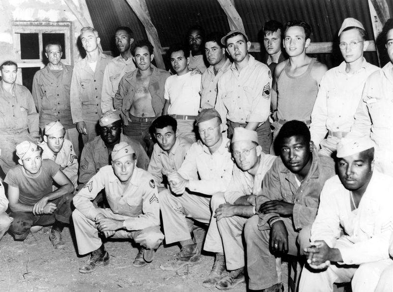 African-American and white soldiers during World War II