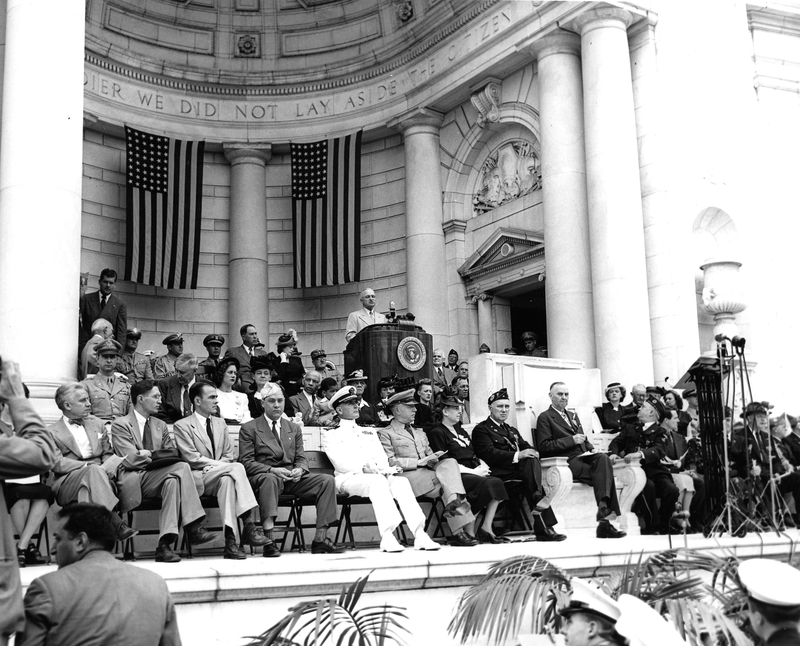 Truman speaking at Arlington National Cemetery Harry S. Truman