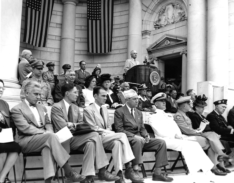 Truman speaking at Arlington National Cemetery Harry S. Truman