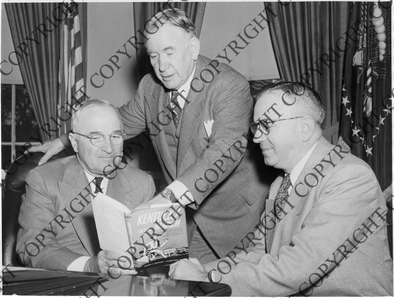 77-1052 President Truman Receives First Edition of Kentucky on the March