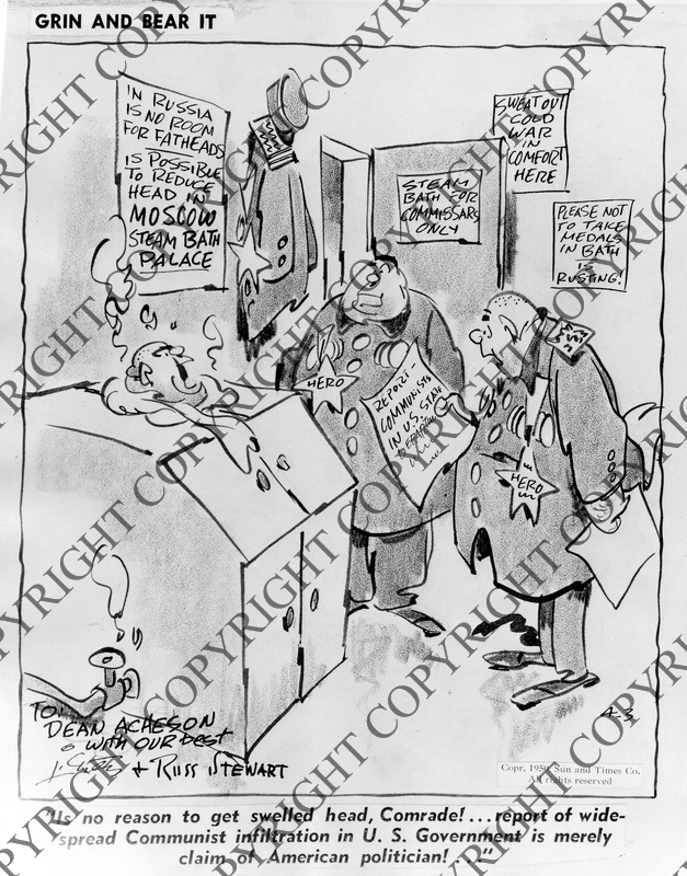 Political cartoon by George Lichty and Russ Stewart on Communist  infiltration | Harry S. Truman